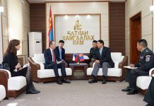 БАТЛАН ХАМГААЛАХЫН САЙД Г.САЙХАНБАЯР БНЧУ-ААС МОНГОЛ УЛСАД СУУГАА ОНЦ БӨГӨӨД БҮРЭН ЭРХТ ЭЛЧИН САЙД ИЙРЖИ БРОДСКИЙГ ХҮЛЭЭН АВЧ УУЛЗАВ