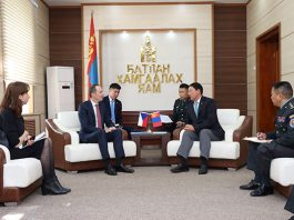 БАТЛАН ХАМГААЛАХЫН САЙД Г.САЙХАНБАЯР БНЧУ-ААС МОНГОЛ УЛСАД СУУГАА ОНЦ БӨГӨӨД БҮРЭН ЭРХТ ЭЛЧИН САЙД ИЙРЖИ БРОДСКИЙГ ХҮЛЭЭН АВЧ УУЛЗАВ