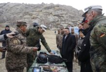 Монгол Улсын Ерөнхийлөгч Х.Баттулга Монгол-Герман улсын Зэвсэгт хүчний хамтарсан сургалтын үйл ажиллагаатай танилцлаа