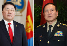 БАТЛАН ХАМГААЛАХЫН САЙД Г.САЙХАНБАЯР БНХАУ-ЫН БАТЛАН ХАМГААЛАХЫН САЙД ХУРАНДАА ГЕНЕРАЛ ВЭЙ ФӨНХЭ-ТЭЙ УТСААР ХОЛБОГДОВ