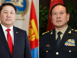 БАТЛАН ХАМГААЛАХЫН САЙД Г.САЙХАНБАЯР БНХАУ-ЫН БАТЛАН ХАМГААЛАХЫН САЙД ХУРАНДАА ГЕНЕРАЛ ВЭЙ ФӨНХЭ-ТЭЙ УТСААР ХОЛБОГДОВ