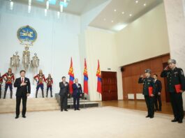 Монгол Улсын Ерөнхийлөгч У.Хүрэлсүх цэргийн дээд цол хүртээлээ