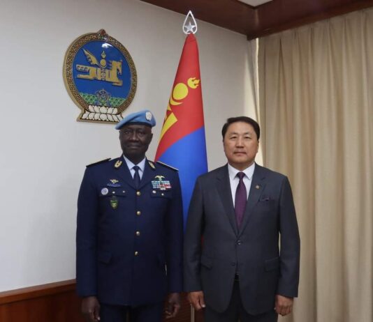 БАТЛАН ХАМГААЛАХЫН САЙД Г.САЙХАНБАЯР НҮБ-ЫН ЕНБД-ЫН ЦЭРГИЙН ЗӨВЛӨХ ГЕНЕРАЛ БИРАМ ДИОП-ИЙГ ХҮЛЭЭН АВЧ УУЛЗАВ