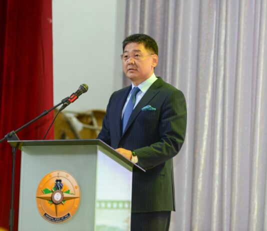 МОНГОЛ УЛСЫН ЕРӨНХИЙЛӨГЧ У.ХҮРЭЛСҮХ ЗЭВСЭГТ ХҮЧНИЙ УДИРДАХ БҮРЭЛДЭХҮҮНИЙ ЦУГЛАРАЛТАД ОРОЛЦОВ