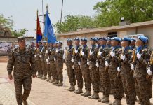 БАТЛАН ХАМГААЛАХЫН САЙД С.БЯМБАЦОГТ БНӨСУ-Д ЯВАГДАЖ БУЙ НҮБ-ЫН ЭНХИЙГ САХИУЛАХ АЖИЛЛАГААНД ҮҮРЭГ ГҮЙЦЭТГЭЖ БУЙ ЦЭРГИЙН БАГИЙН БИЕ БҮРЭЛДЭХҮҮНТЭЙ УУЛЗЛАА